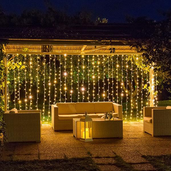 Tenda luminosa a LED per esterni